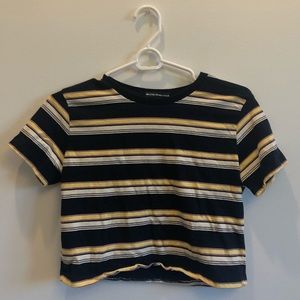 Brandy Melville Striped crop tee NEVER WORN